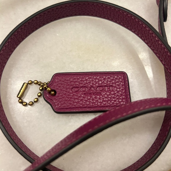 Coach Cassie Magenta Purple Pink Leather Crossbody Bag - Multiple Straps, Chain - Picture 11 of 11